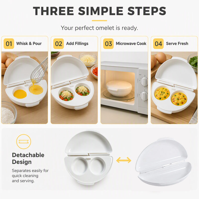 🍳🥚 2-i-1 Omelettmaskin & Äggkokare – Snabb, enkel och smidig frukost hemma ✨