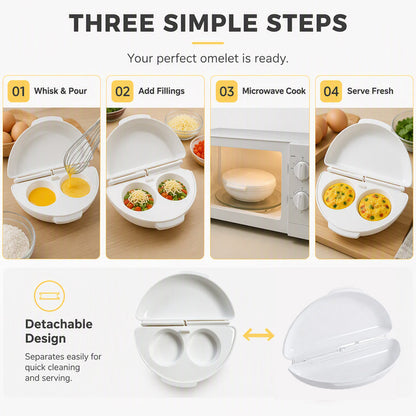 🍳🥚 2-i-1 Omelettmaskin & Äggkokare – Snabb, enkel och smidig frukost hemma ✨