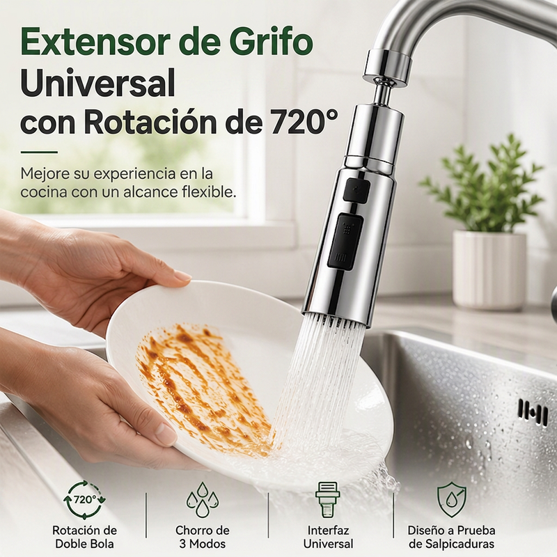 💧🔄 Universellt Roterande Kranmunstycke – Roterar 360°, Enkel Installation, Perfekt för Frukt, Disk och Diskho utan Att Stänka 🚰✨