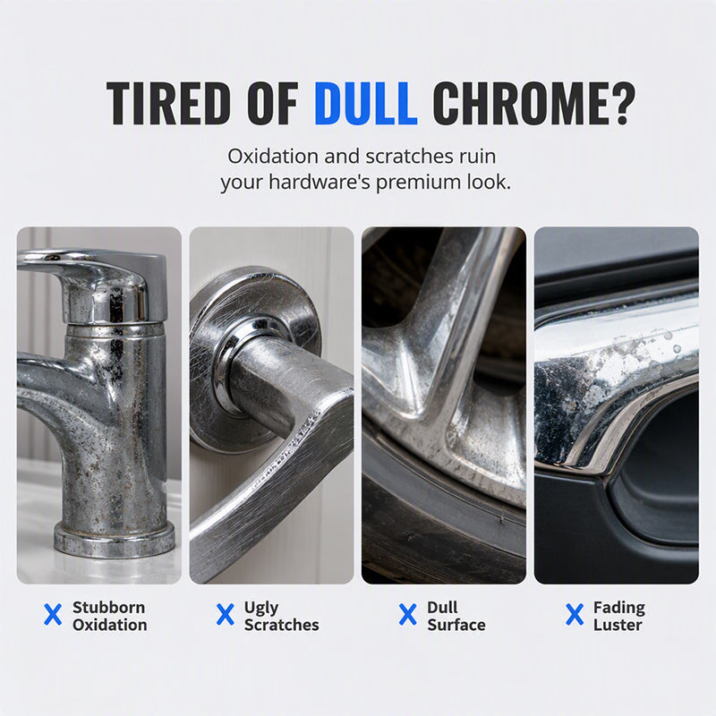 ✨🖊️ 50 % RABATT IDAG! Återställ matt och anlupen krom till strålande glans – enkel DIY-reparation & långvarigt skydd! 🚗🏠