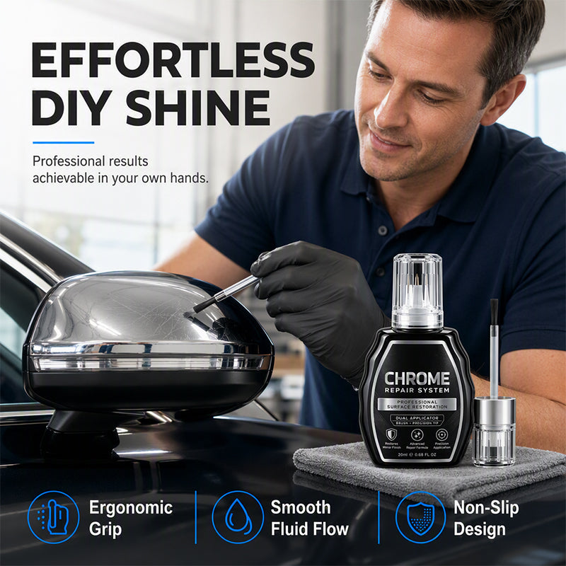 ✨🖊️ 50 % RABATT IDAG! Återställ matt och anlupen krom till strålande glans – enkel DIY-reparation & långvarigt skydd! 🚗🏠