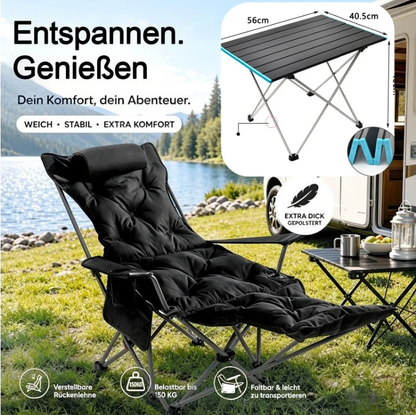 🪑🏕️ Bärbar justerbar hopfällbar stol för utomhusbruk – lätt, stabil & mångsidig för trädgård, camping, strand och terrass ✨🌿