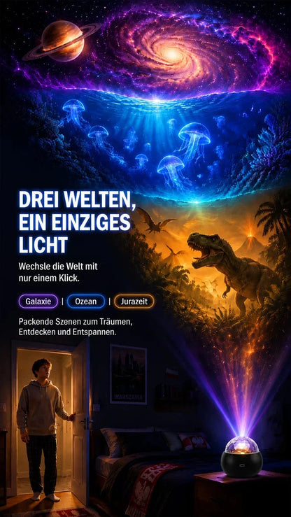 🌌🦖 Dinosaurieprojektorlampa – förvandla barnrummet till en magisk förhistorisk undervattensvärld ✨