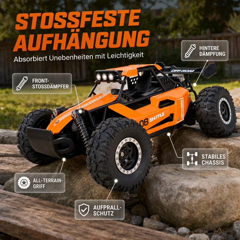 🏎️🔥 Höghastighets RC-bil med fyrhjulsdrift – kraftfull terrängkörning för spännande äventyr 🚙✨