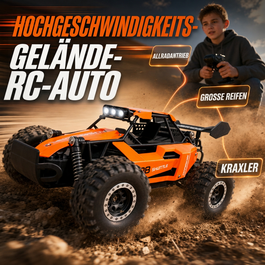 🏎️🔥 Höghastighets RC-bil med fyrhjulsdrift – kraftfull terrängkörning för spännande äventyr 🚙✨