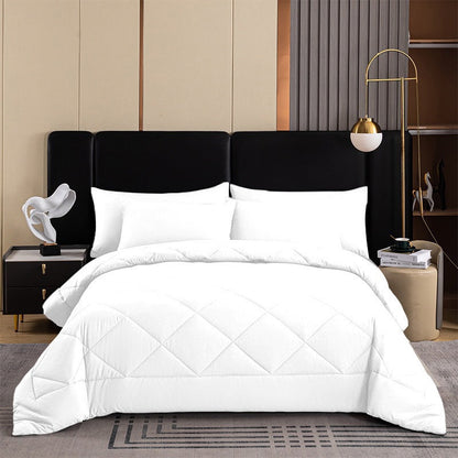 🛏️✨ 3-delat vadderat täckset med örngott – molnlik komfort, diamantkvistring och fukttålig mikrofiber 💤