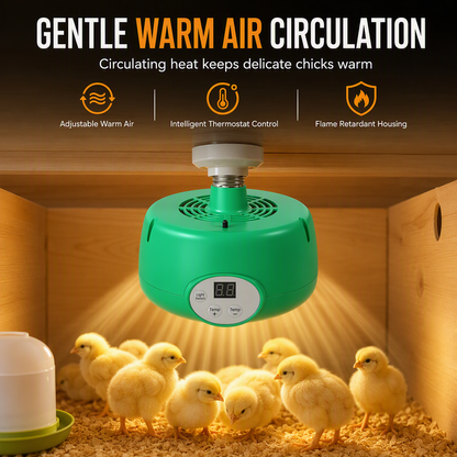 🐣🌡️ Smart värmelampa med temperaturreglering – jämn värme och säker konstruktion för kycklingar och smådjur 🔥