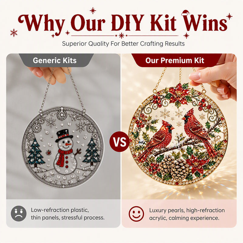 🎄✨ DIY-kit med pärlkonst för juldekorationer – diamant- och pärlkonst med glittrande ljusreflektioner 💎