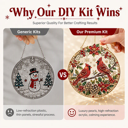 🎄✨ DIY-kit med pärlkonst för juldekorationer – diamant- och pärlkonst med glittrande ljusreflektioner 💎