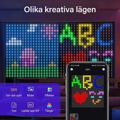 💡🌈 Vattentåliga LED-gardinljusslingor – appstyrning, musiksynk & anpassningsbara ljuseffekter för fest, trädgård och hem ✨🏠