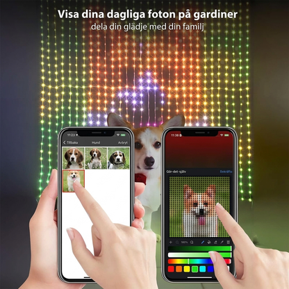 💡🌈 Vattentäta LED-gardinljusslingor – appstyrning, musiksynk & anpassningsbara ljuseffekter för fest, trädgård och hem ✨🏠
