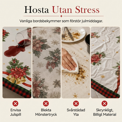 🎄✨ Vattentät julbordsduk – skyddar bordet mot fläckar, spill och vardagens slitage 🏠❤️