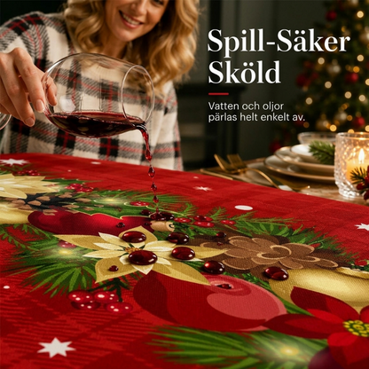 🎄✨ Vattentät julbordsduk – skyddar bordet mot fläckar, spill och vardagens slitage 🏠❤️