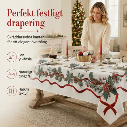 🎄✨ Vattentät julbordsduk – skyddar bordet mot fläckar, spill och vardagens slitage 🏠❤️