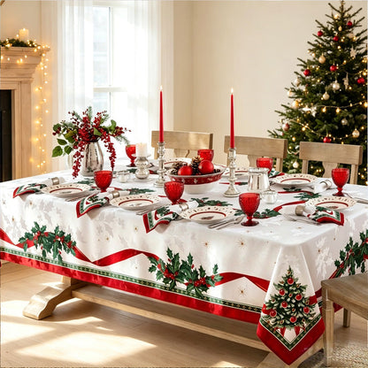 🎄✨ Vattentät julbordsduk – skyddar bordet mot fläckar, spill och vardagens slitage 🏠❤️