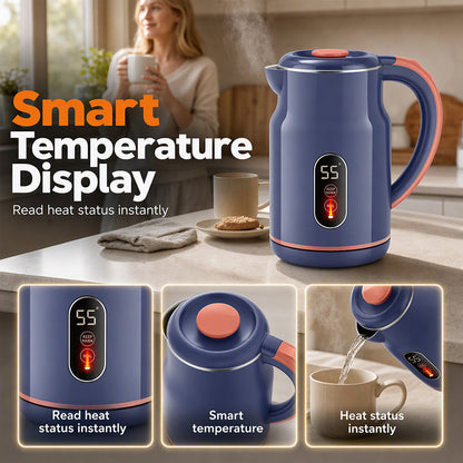 ☕✨ Elektrisk vattenkokare med smart temperaturkontroll – snabb uppvärmning, digital temperaturdisplay & 3,0 L kapacitet 🔥🏠