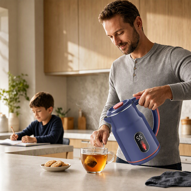 ☕✨ Elektrisk vattenkokare med smart temperaturkontroll – snabb uppvärmning, digital temperaturdisplay & 3,0 L kapacitet 🔥🏠