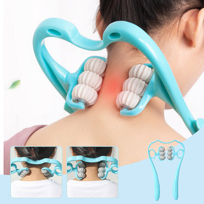 💆‍♂️✨ Multifunktionell manuell nackmassager – anpassat tryck & roterande massagebollar för en avkopplande massage 🔄