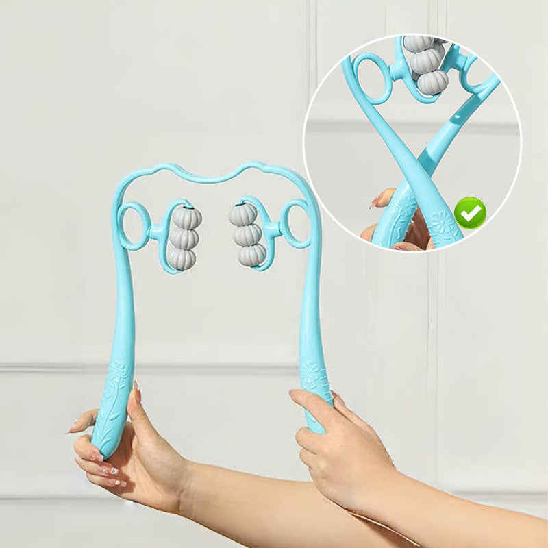 💆‍♂️✨ Multifunktionell manuell nackmassager – anpassat tryck & roterande massagebollar för en avkopplande massage 🔄