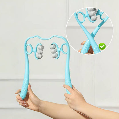 💆‍♂️✨ Multifunktionell manuell nackmassager – anpassat tryck & roterande massagebollar för en avkopplande massage 🔄