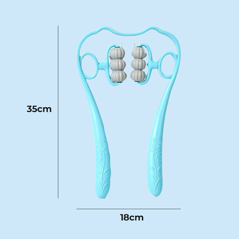💆‍♂️✨ Multifunktionell manuell nackmassager – anpassat tryck & roterande massagebollar för en avkopplande massage 🔄