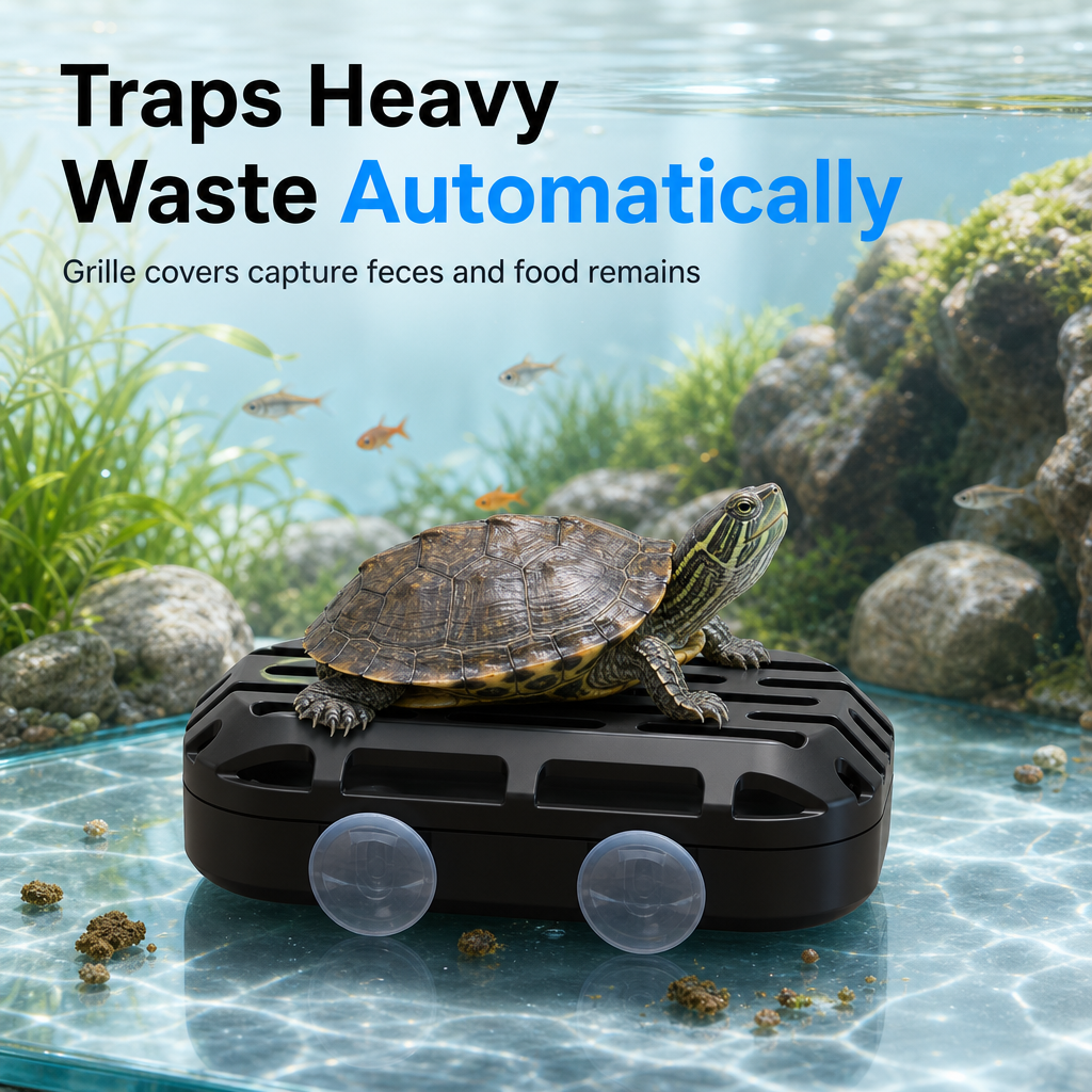 🐢 Automatisk avfallssamlare för sköldpaddsakvarium – renare vatten & mindre avfall 💧✨