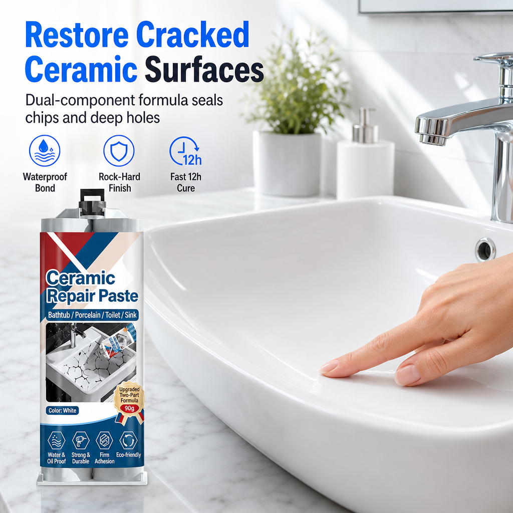 🚿✨ Snabbtorkande reparationspasta för kakel och keramik – epoxiharts, vattentät & enkel att använda 🛠️💧