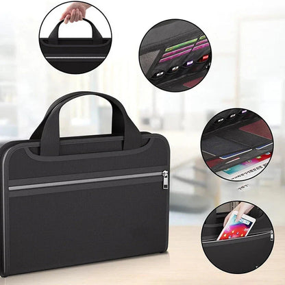🔥💼 Brandresistent dragspelsmapp med handtag – smart dokumentförvaring med flera fack för hem, kontor och resor 📂✨