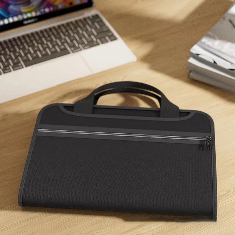 🔥💼 Brandresistent dragspelsmapp med handtag – smart dokumentförvaring med flera fack för hem, kontor och resor 📂✨