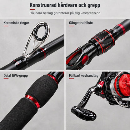 🎣TIDSBEGRÄNSAT ERBJUDANDE - 50% RABATT! 🌊4-delad havet fiskespö i glasfiber för långdistans casting