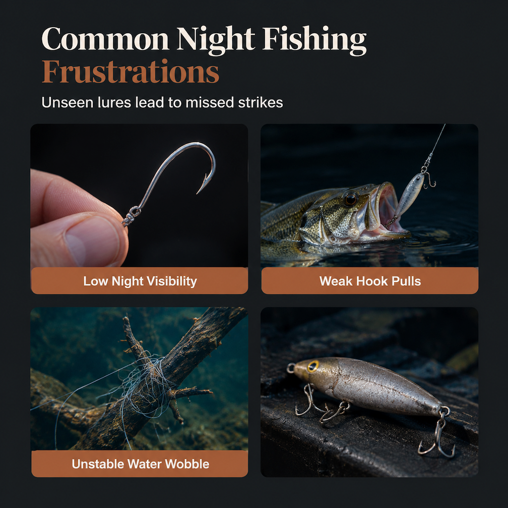 🎣🌙 Självlysande Minnow-wobbler 7 cm – lysande hårdbete för nattfiske och fiske i svagt ljus ✨🐟