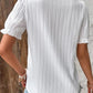 Cuello en V Encaje Liso Camisa Elegante - Compre 3 envío gratis
